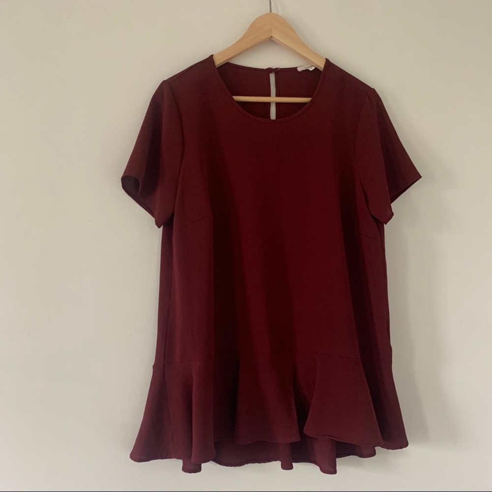 Burgundy Pleione Blouse